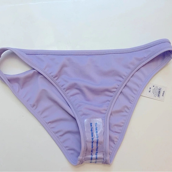 Shade And Shore Low Rise High Leg Bikini Bottoms Extra Cheeky Purple NWT‎ XL - Picture 9 of 10